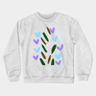 Colorful watercolor heart pattern art Crewneck Sweatshirt
